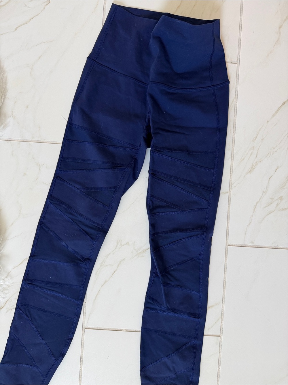 lululemon athletica Navy High-Waist Mesh Panel Leggings